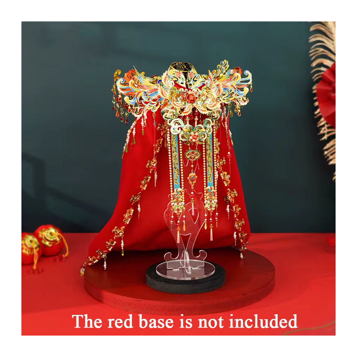 Tinamic DIY 3D Metall Puzzle Chinesische Hochzeit Laterne und Roben Rot Orientalisches Miniatur Modell Kit - Bild 4
