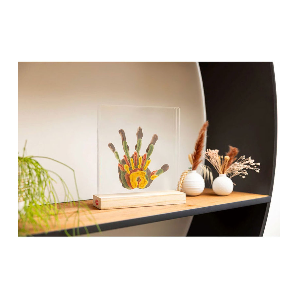 Tiny Love Abdruck-Set Family Prints Dekoration aus Holz und Acrylglas in Mehrfarbig - Bild 2