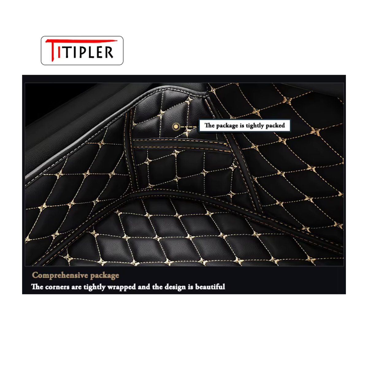 Tippler Custom Auto Fußmatten für Mercedes Benz G-CLASS W461 W463 in Beige mit geometrischem Design aus Textil - Bild 3