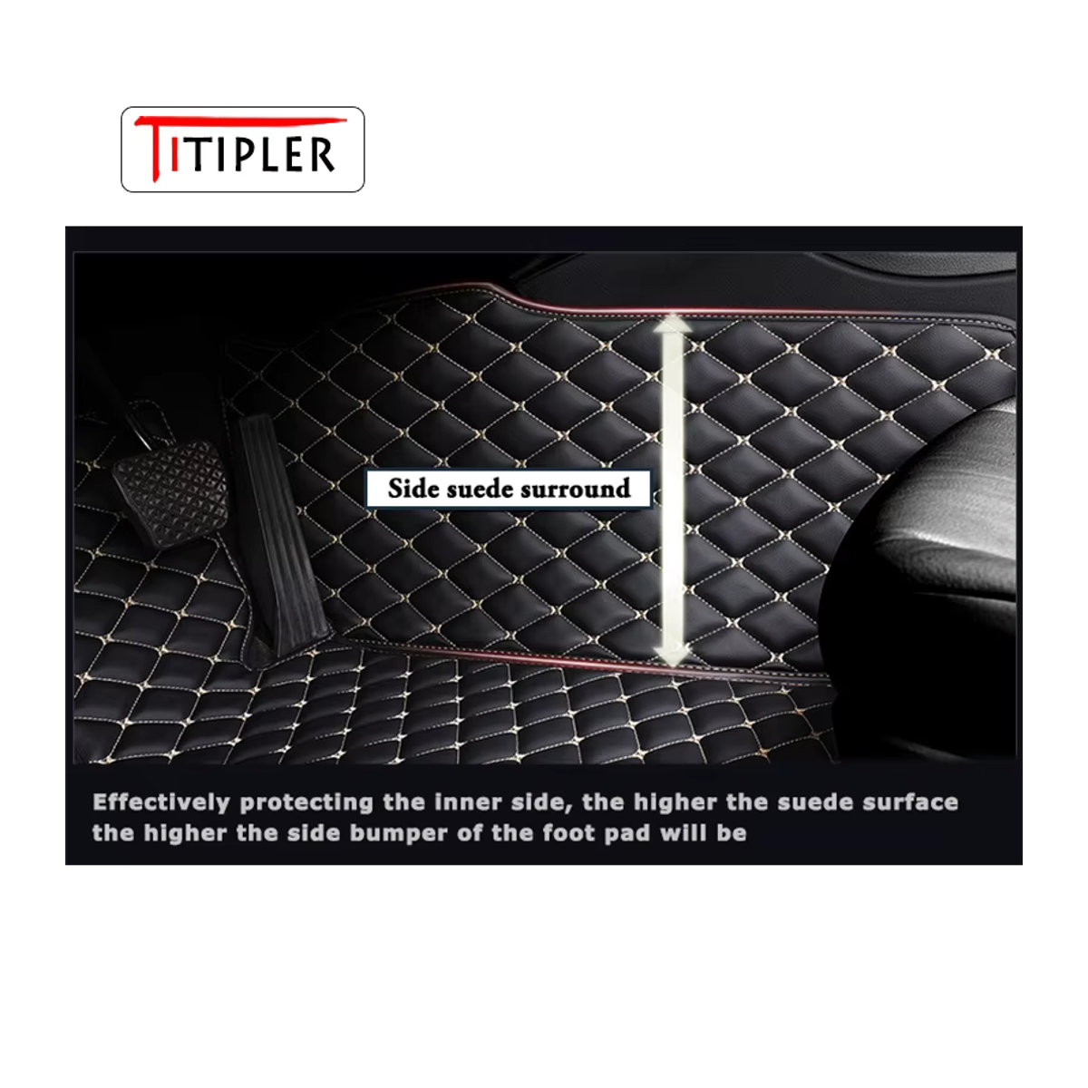 Tippler Custom Auto Fußmatten für Mercedes Benz G-CLASS W461 W463 in Beige mit geometrischem Design aus Textil - Bild 5