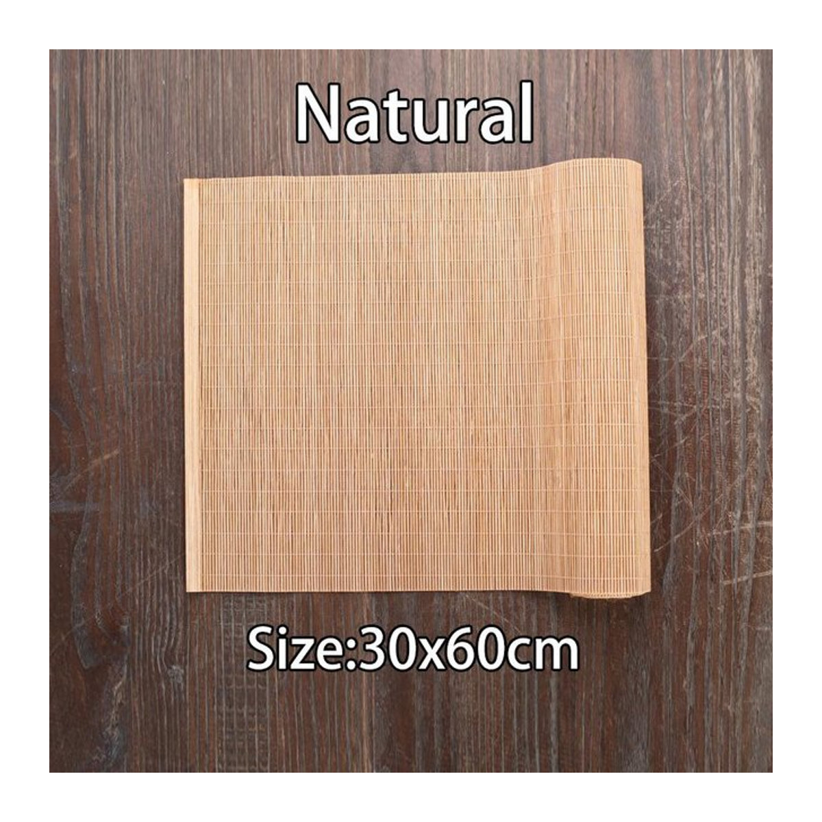 Tischläufer aus natürlichem Bambus von 4OYourSecret in Beige und Braun, B/T: 60 x 30 cm - Bild 1