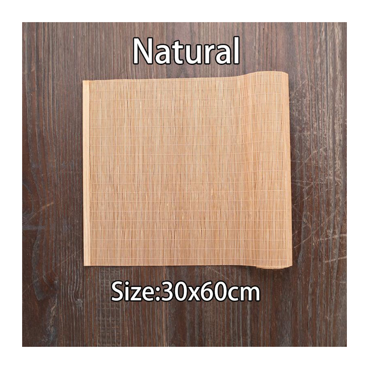 Tischläufer aus natürlichem Bambus von 4OYourSecret in Beige und Braun, B/T/H: 90 x 30 cm - Bild 1