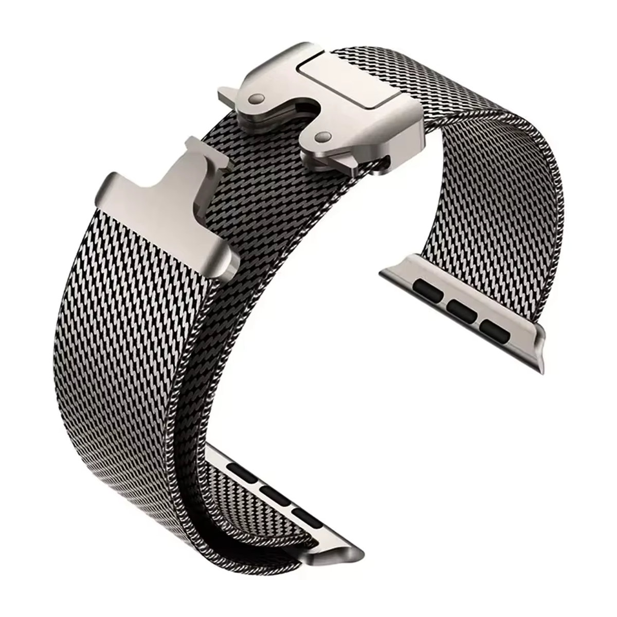 Titan Milanese Loop Armband für Apple Watch Serie 10, 9, 8, 7, 6, SE, Ultra 2, Farbe: Silber - Bild 3