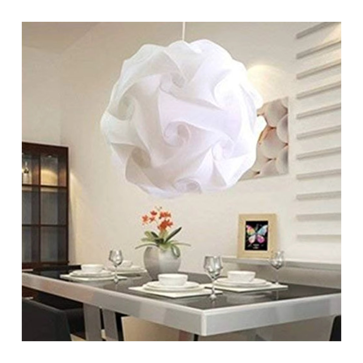 TITANFIRE ZK20 IQ Light Nordic Pendelleuchte in Weiß, moderne minimalistische Kugellampe aus Kunststoff - Bild 2