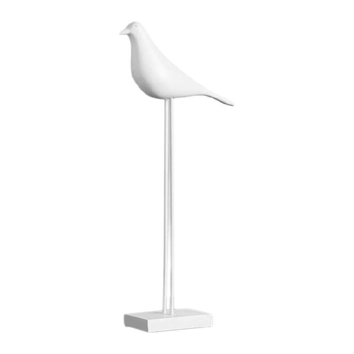 Titanium Nordische Vogelstatue aus Kunstharz in Weiß als minimalistische Dekorative Skulptur für dein Wohnzimmer, Schlafzimmer oder Büro - Bild 1