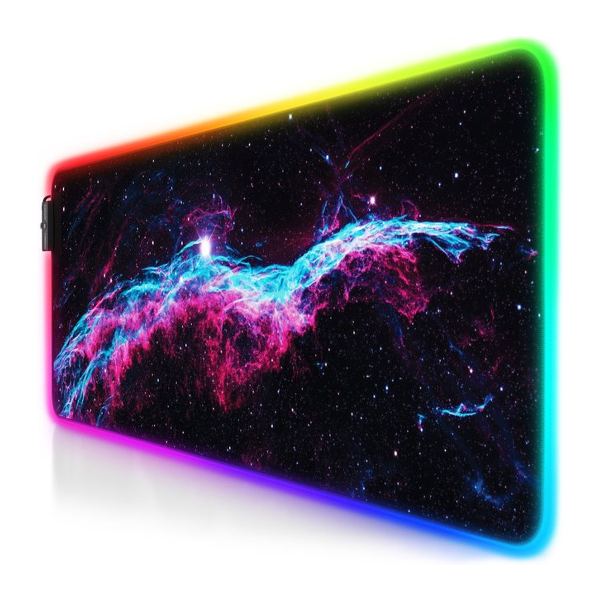 Titanwolf RGB Gaming Mauspad XL in Galaxie Blau mit abstract Design, B/T: 80 x 30 cm - Bild 1
