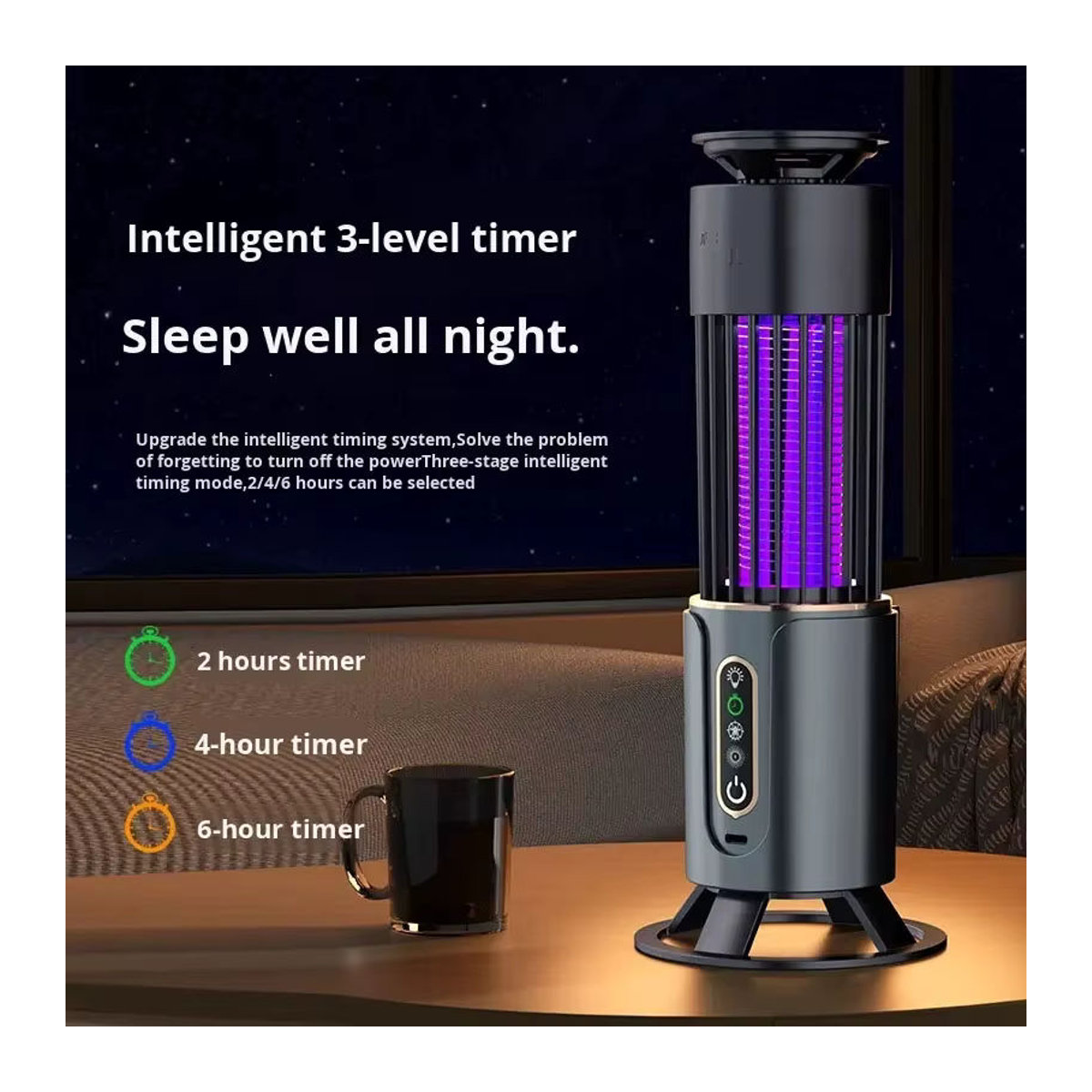 TLEDMP 2-in-1 Tragbare Elektrische Mückenlampe und Campinglaterne für den Außenbereich mit USB-Ladefunktion in Modern Design - Bild 5