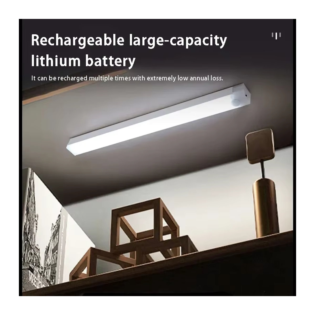 TLEDMP 2 Stück intelligente LED-Sensorleuchten in Weiß, warmweiß, USB wiederaufladbare Möbelbeleuchtung für Schränke, Küchen und Treppen - Bild 4