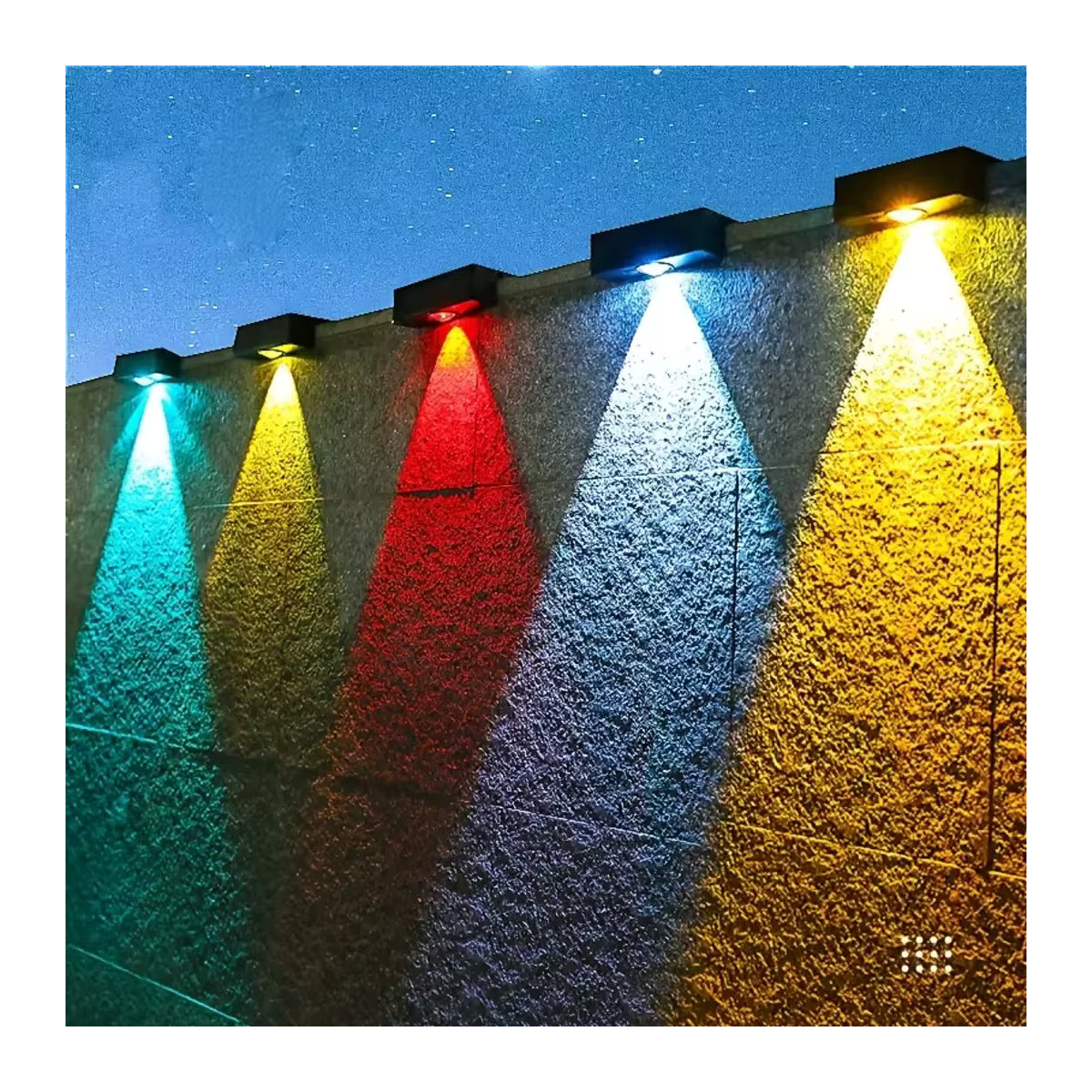 TLEDMP LED-Solar-Wandleuchte für den Außenbereich in Schwarz mit minimalistischem Design - Bild 2