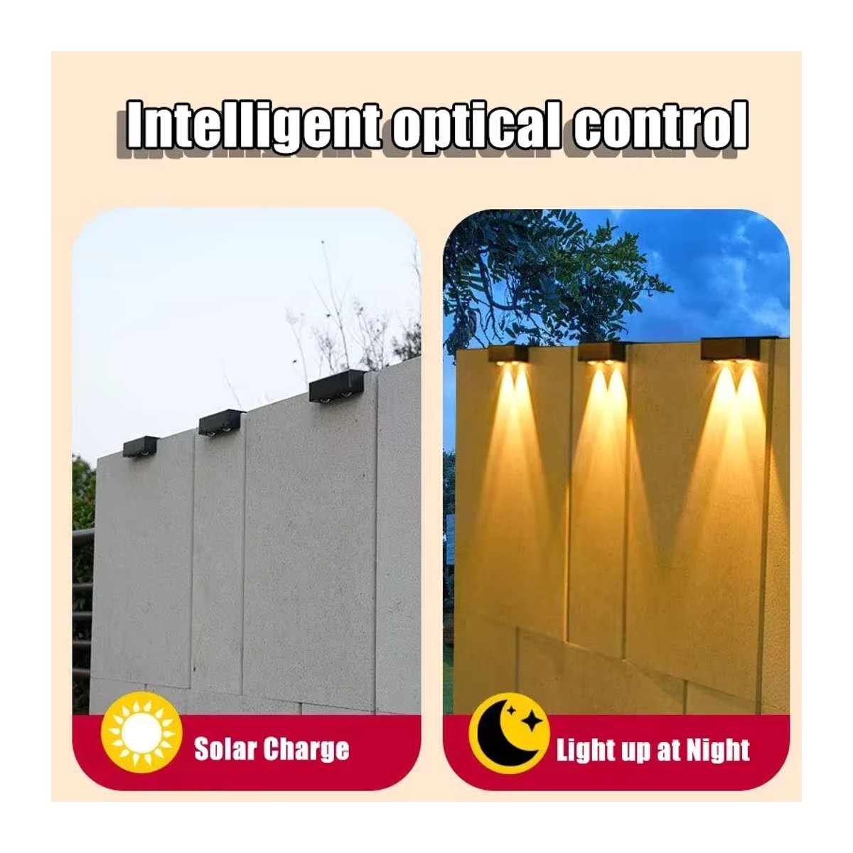 TLEDMP LED-Solar-Wandleuchte für den Außenbereich in Schwarz mit minimalistischem Design - Bild 3