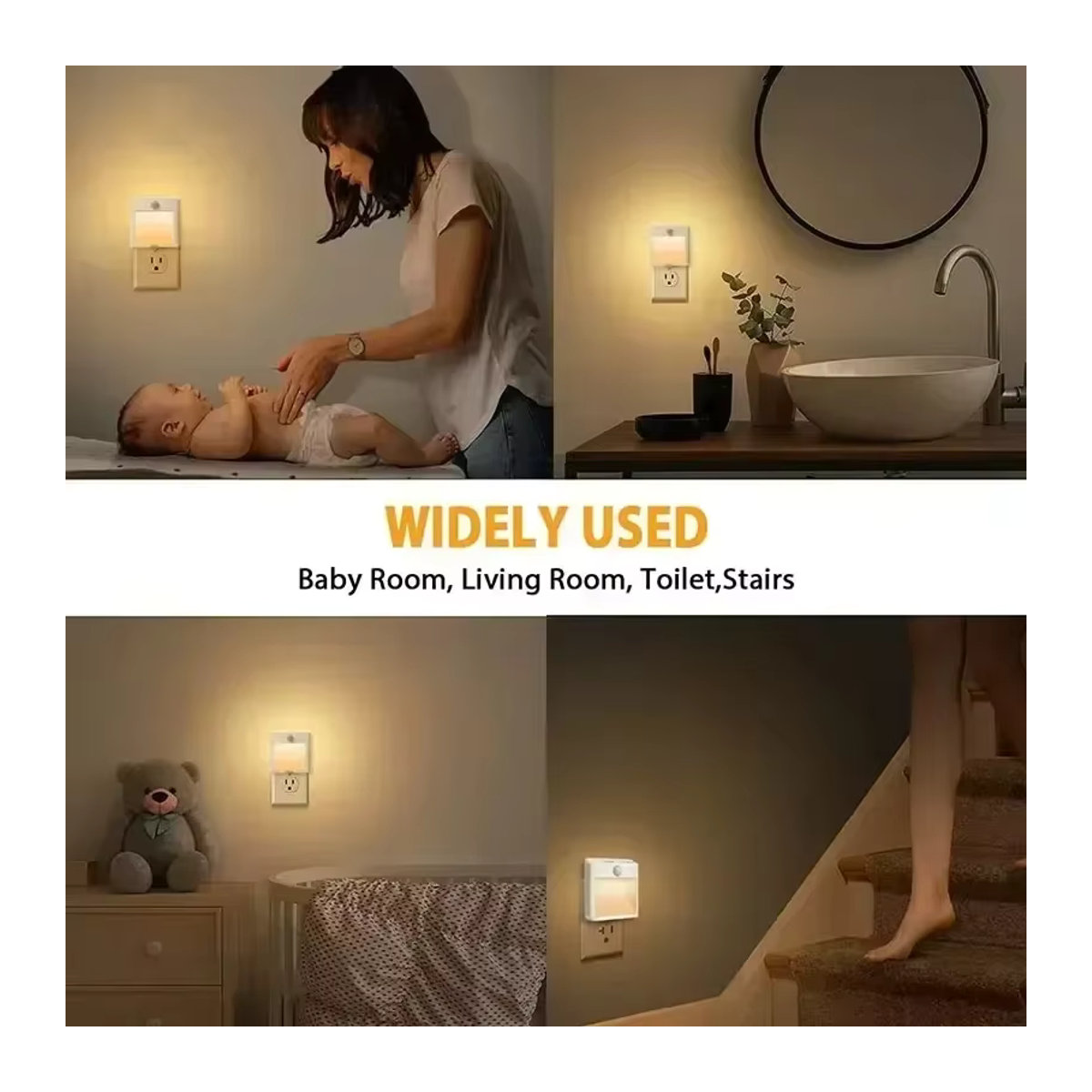 TLEDMP Mini-LED-Nachtlicht mit Bewegungsmelder in Weiß, dimmbar und energiesparend, quadratische Möbelbeleuchtung für Küche, Wohnzimmer und Flur - Bild 3