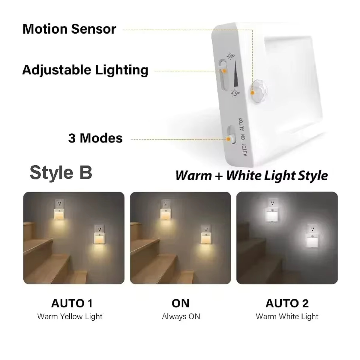 TLEDMP Mini-LED-Nachtlicht mit Bewegungsmelder in Weiß, dimmbar und energiesparend, quadratische Möbelbeleuchtung für Küche, Wohnzimmer und Flur - Bild 5
