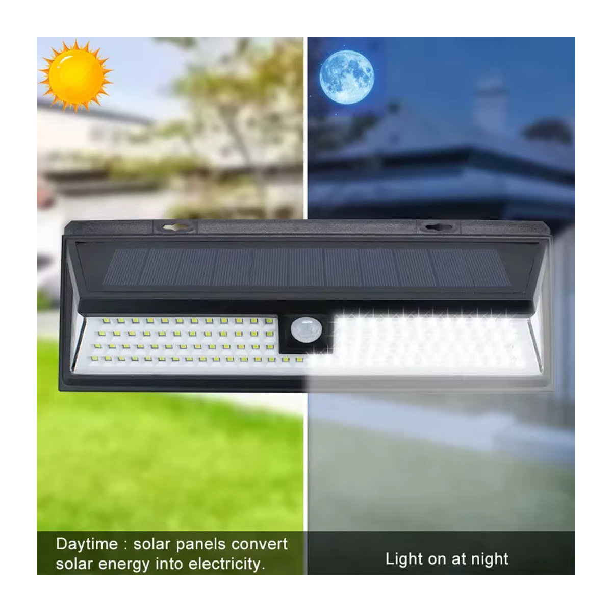 TLEDMP Solar-LED-Flutlicht mit Bewegungssensor und 3 Modi in Schwarz - Bild 2