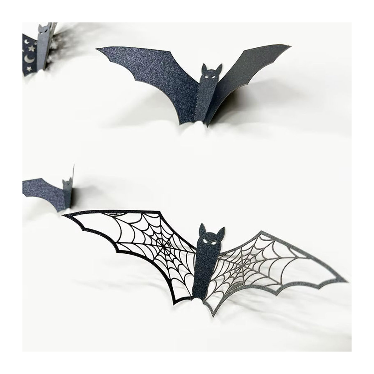 TMZ 3D Fledermaus Wandaufkleber Schwarz für Halloween Dekoration - Bild 4