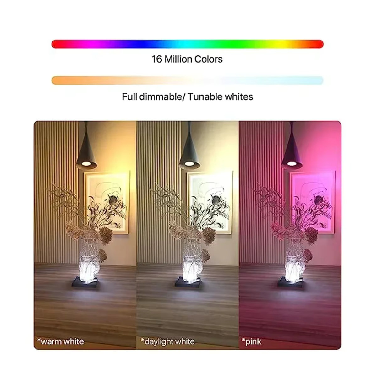 Tnce Smart LED Lampe GU10, RGBW dimmbar, WiFi und Zigbee, App-Steuerung via Smart Life, kompatibel mit Alexa und Google Home, Weiß - Bild 2