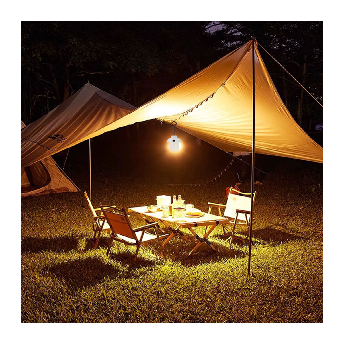 TOCH Silikon Tragegurt mit USB wiederaufladbarer LED Campinglampe für Outdoor, Camping und Angeln - Bild 5