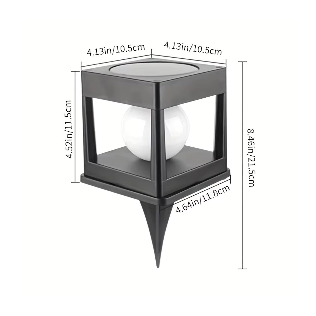 TOCH Solar-Rasenleuchte Modern LED Gartenbeleuchtung Schwarz - Bild 2