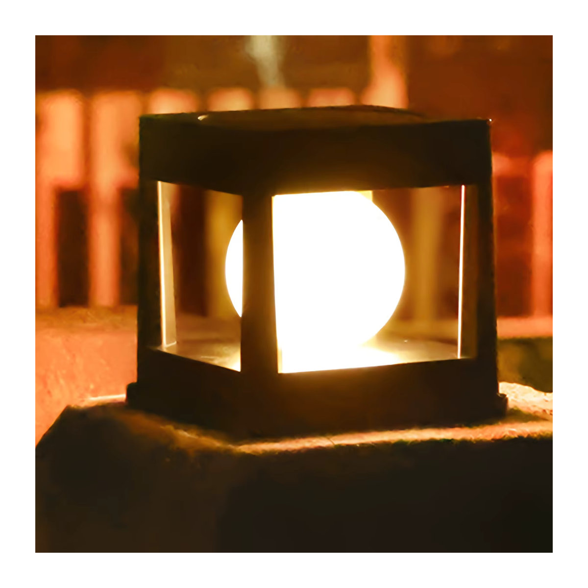 TOCH Solar-Rasenleuchte Modern LED Gartenbeleuchtung Schwarz - Bild 3