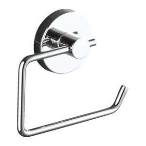 Toilettenpapierhalter aus Stahl in Chrom, B/H/L: 13,5 x 10,5 x 3,7 cm