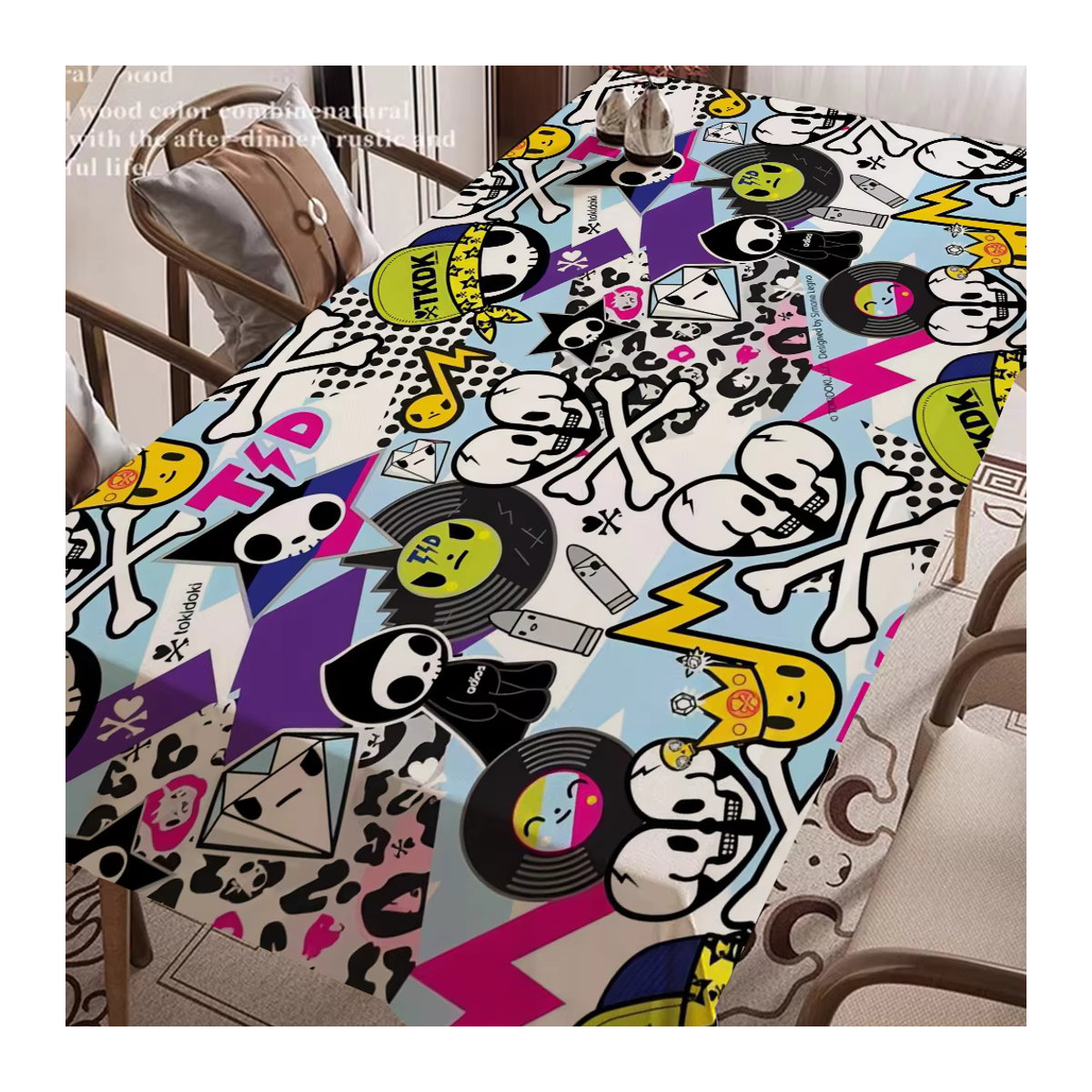 Tokidoki Tischdecke mit Japanischem Muster in Mehrfarbig für Picknick und Party - Bild 2