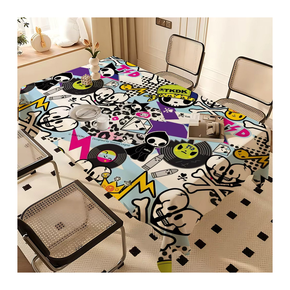 Tokidoki Tischdecke mit Japanischem Muster in Mehrfarbig für Picknick und Party - Bild 3