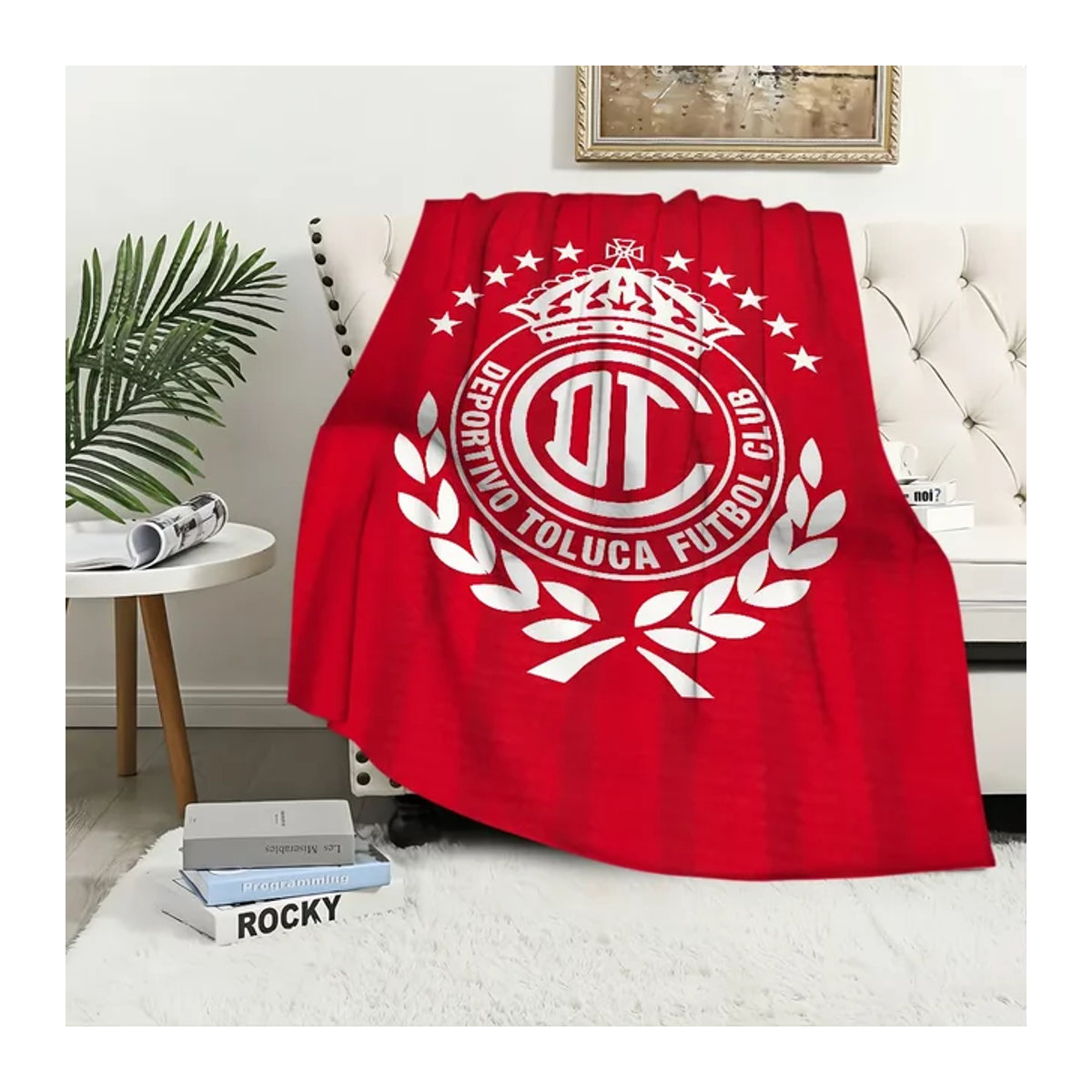 Toluca FC Flanelldecke in Rot für Couch, Sofa und Reisen - Bild 1