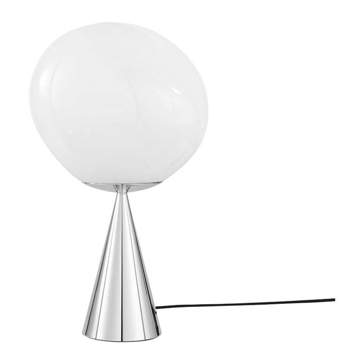 Tom Dixon Melt Cone Fat Table LED-Tischleuchte in Opal und Silber mit warmweißem LED-Licht - Bild 1