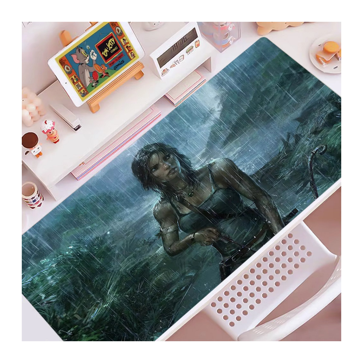 Tomb Raider Gaming Mousepad für Gamer, mehrfarbig, B/T: 90 x 40 cm - Bild 4