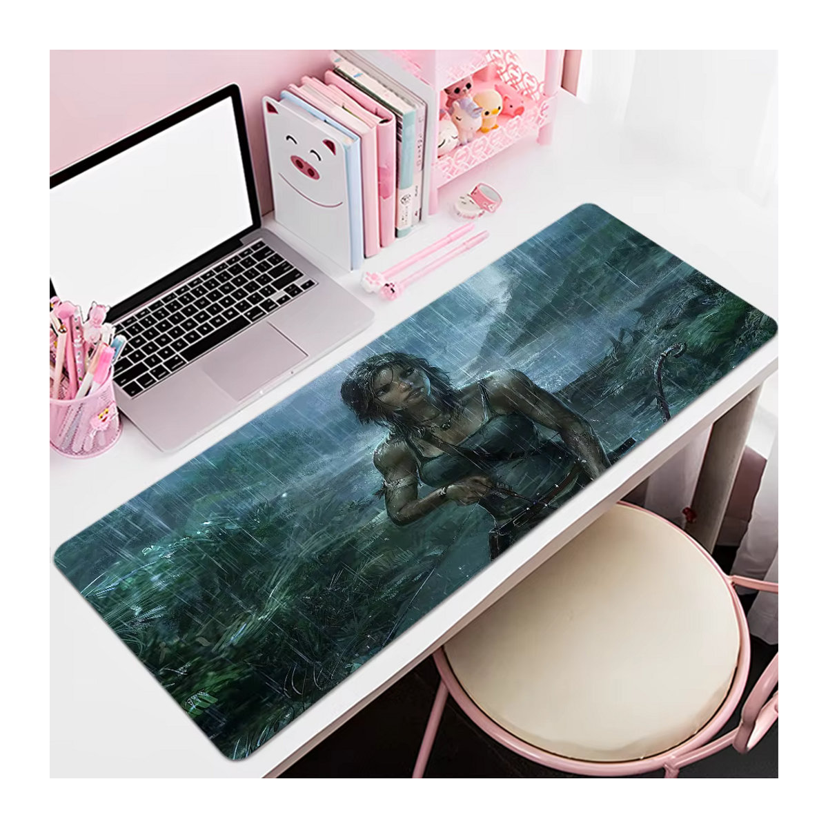 Tomb Raider Gaming Mousepad für Gamer, mehrfarbig, B/T: 90 x 40 cm - Bild 5