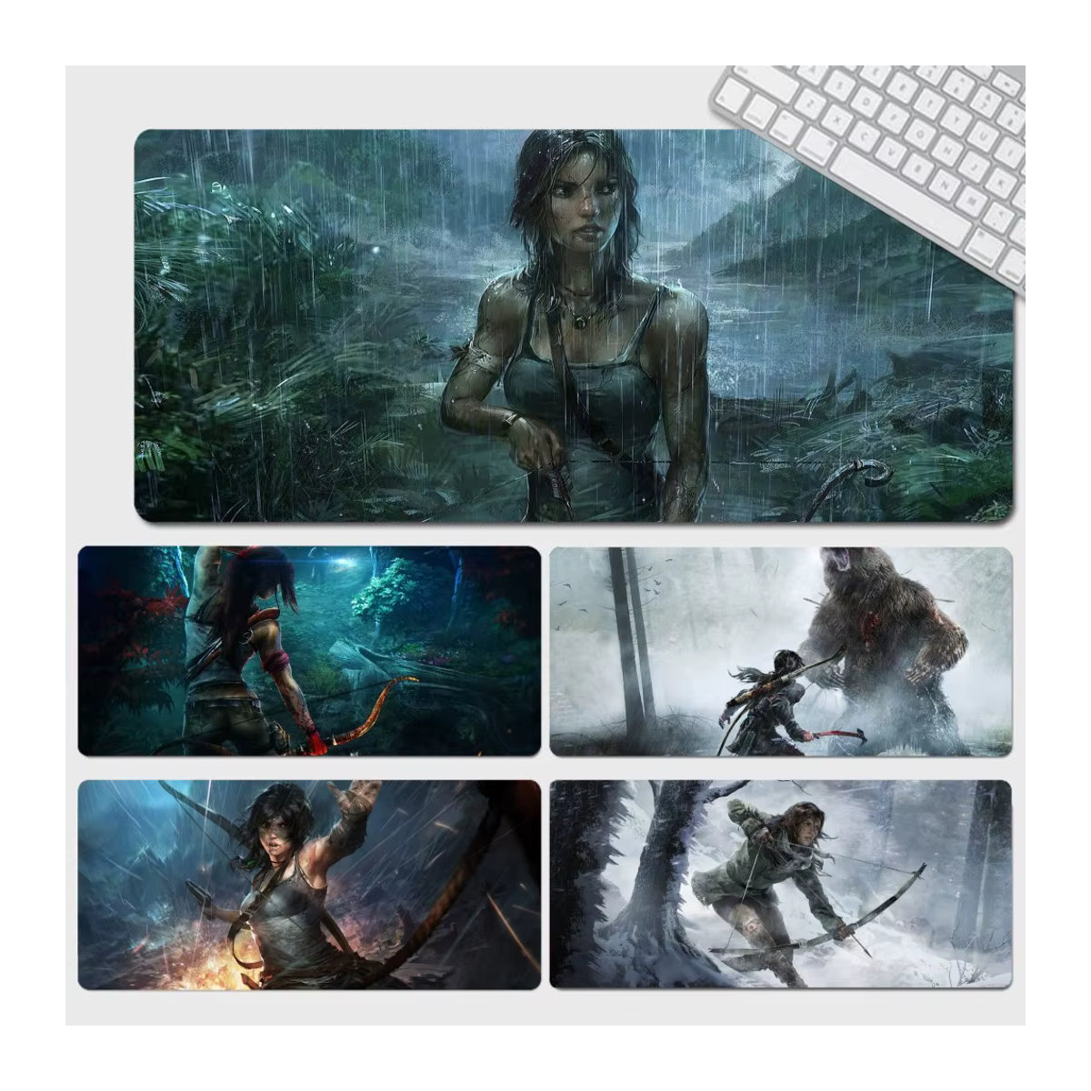 Tomb Raider Gaming Mousepad für Gamer, mehrfarbig, B/T: 90 x 40 cm - Bild 6