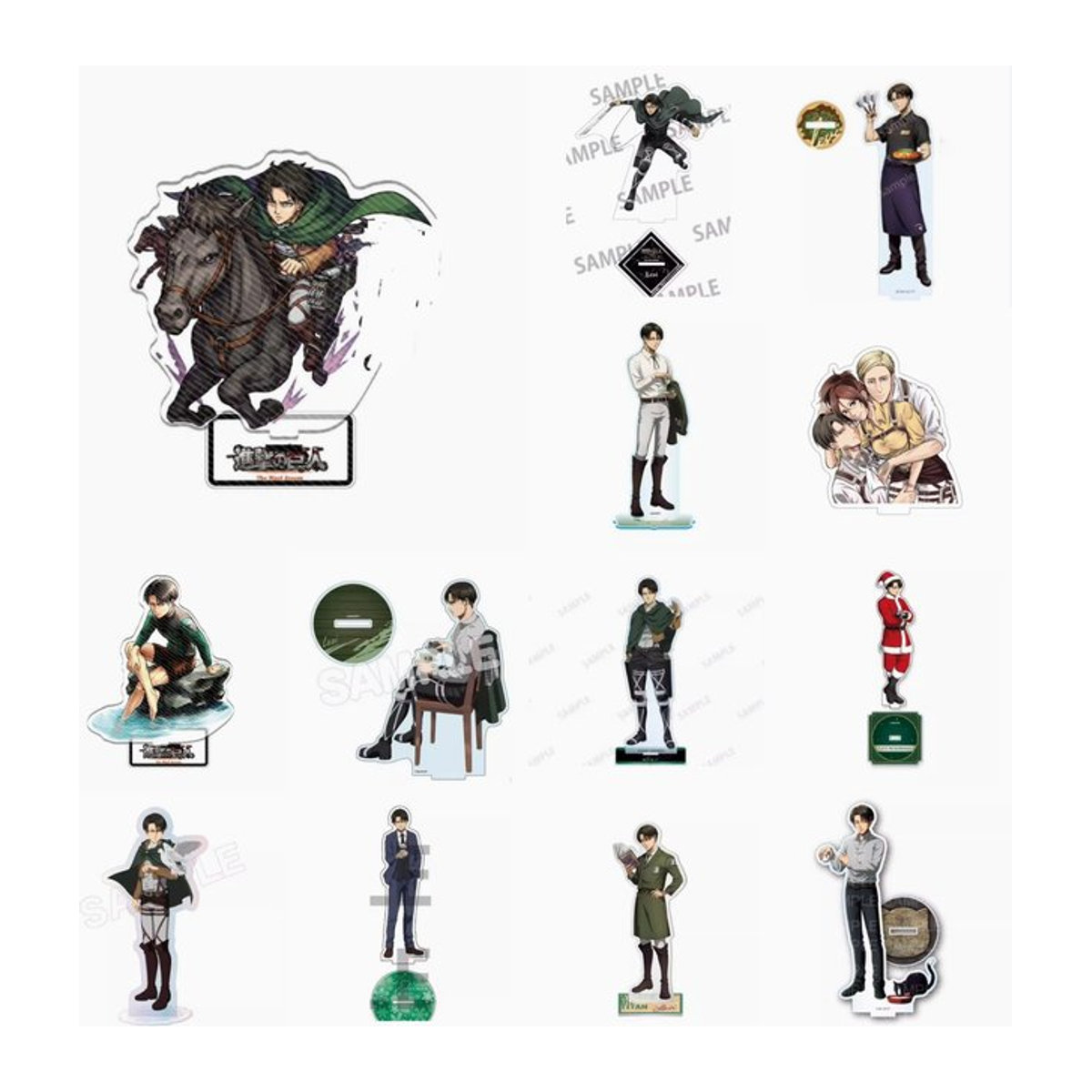 Tomoontoy Levi Ackerman Anime Acryl Standfigur Set mit 42 Motiven, mehrfarbig - Bild 1