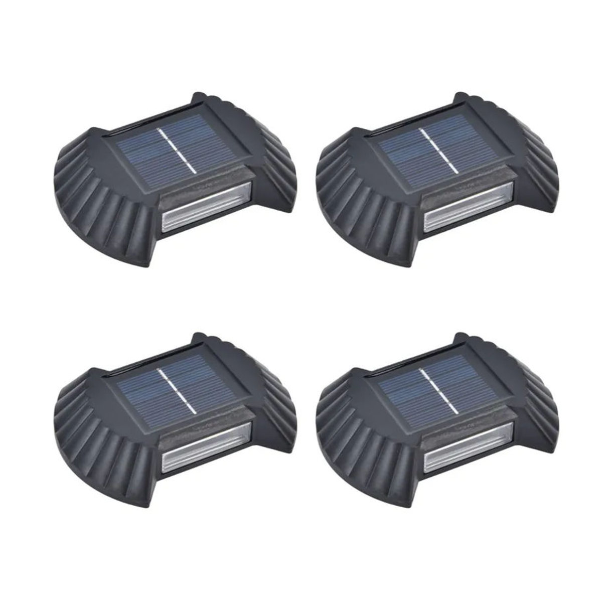 TOMTOP JMS 4er-Set Solar Wandleuchten LED wasserdicht Schwarz für Garten und Terrasse - Bild 2