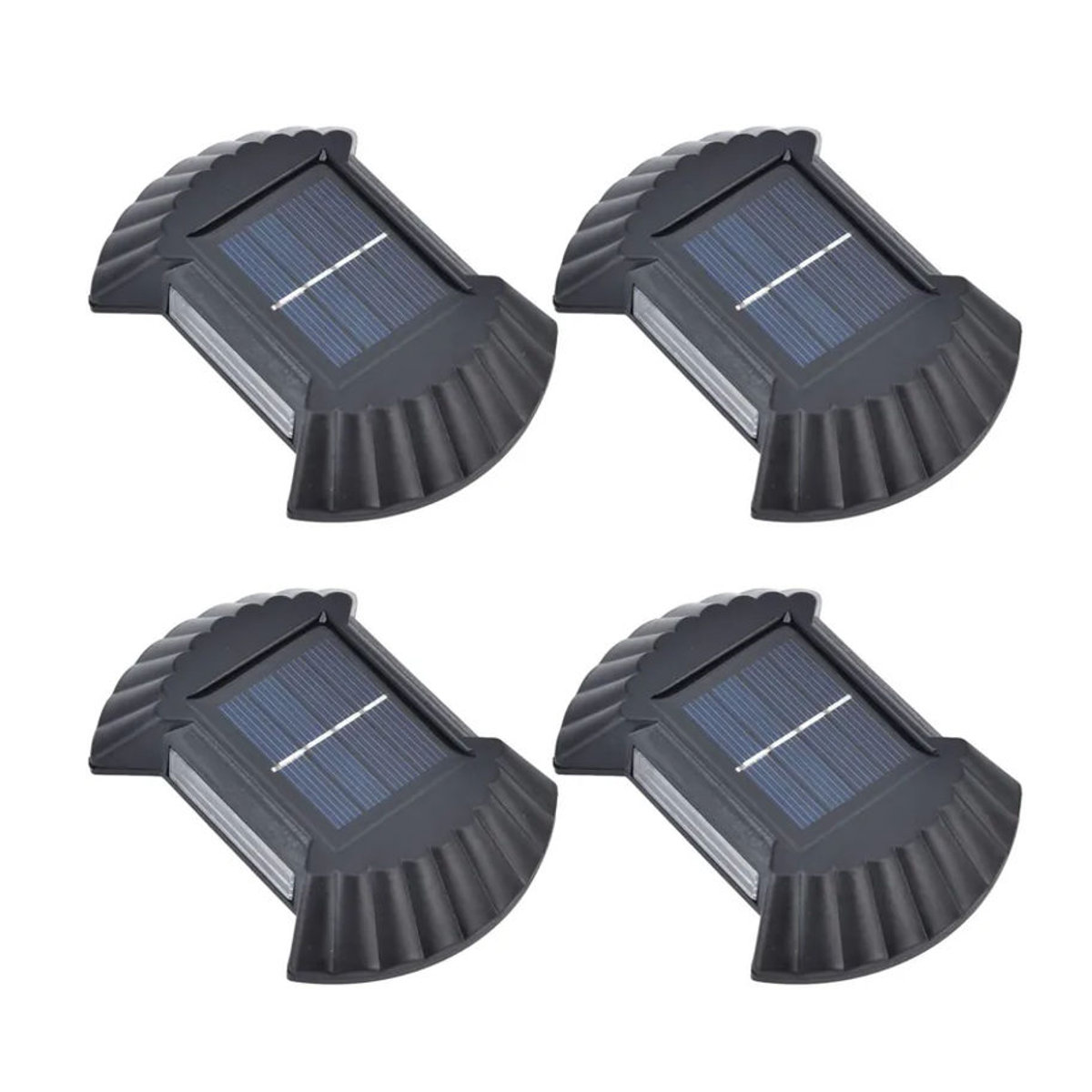 TOMTOP JMS 4er-Set Solar Wandleuchten LED wasserdicht Schwarz für Garten und Terrasse - Bild 5