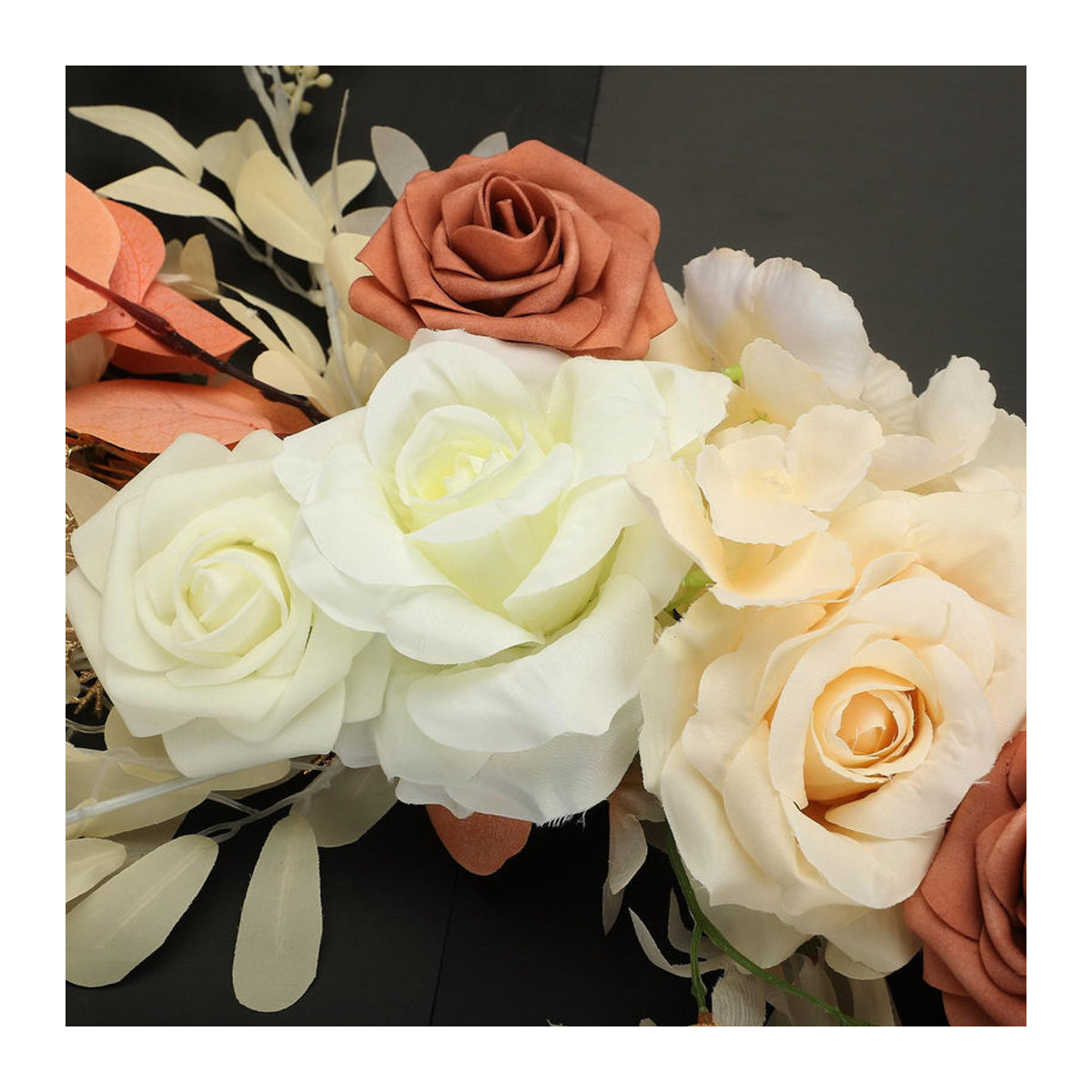 TOMTOP JMS Künstliche Blumen Girlande aus Textil in Rosa und Mehrfarbig für Hochzeitsdekoration und Landhausstil - Bild 2