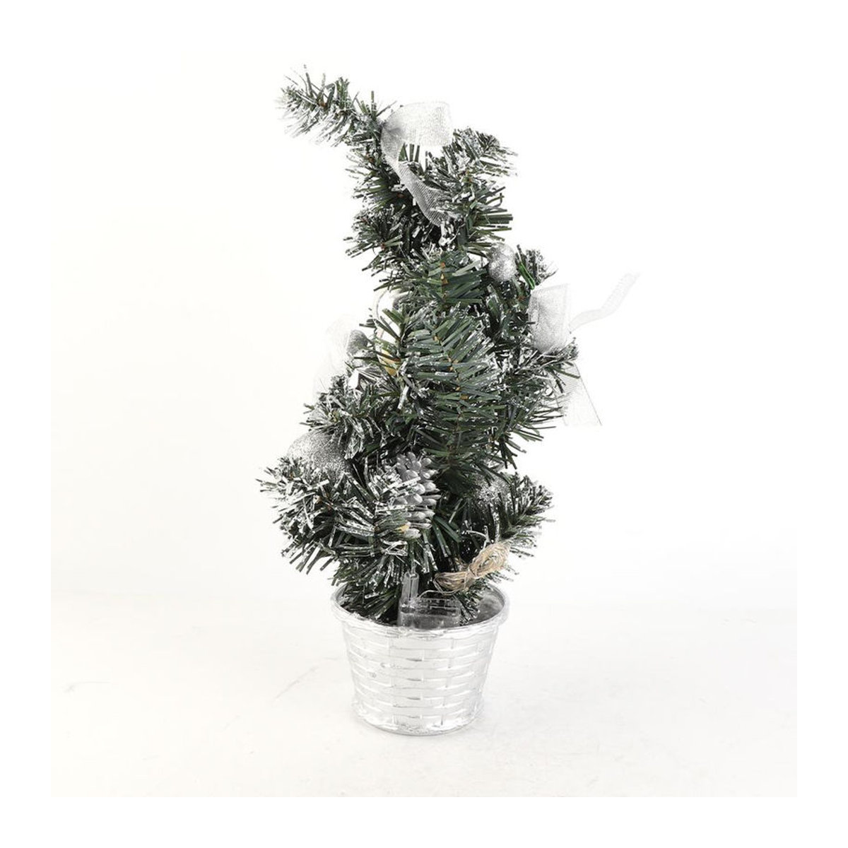 TOMTOP JMS Künstlicher Mini Weihnachtsbaum mit LED-Licht in Braun und Grün, Höhe: 40 cm - Bild 2