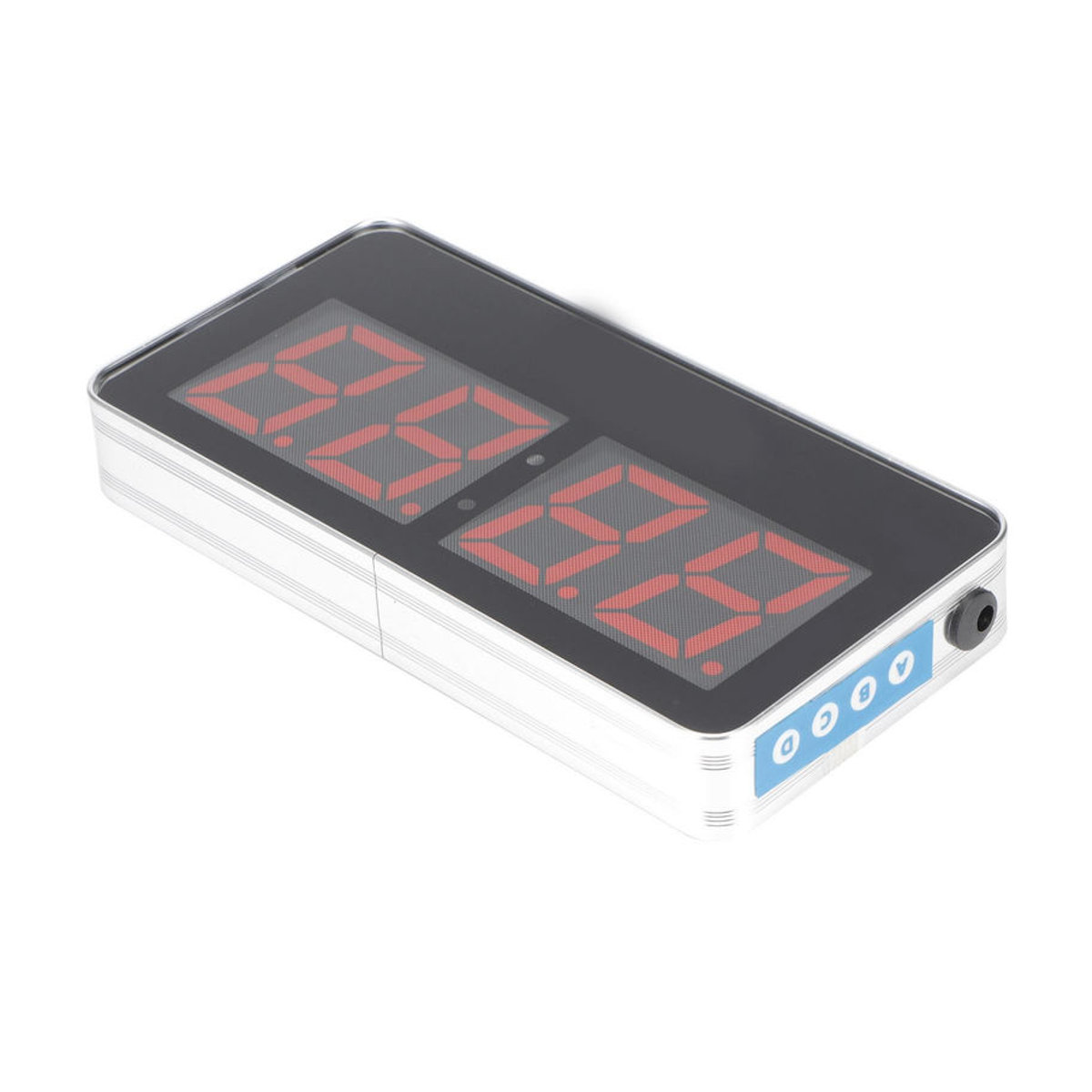 TOMTOP JMS Moderne Digitale LED Wanduhr mit Datumsanzeige in Schwarz und Rot aus Glas und Metall - Bild 7
