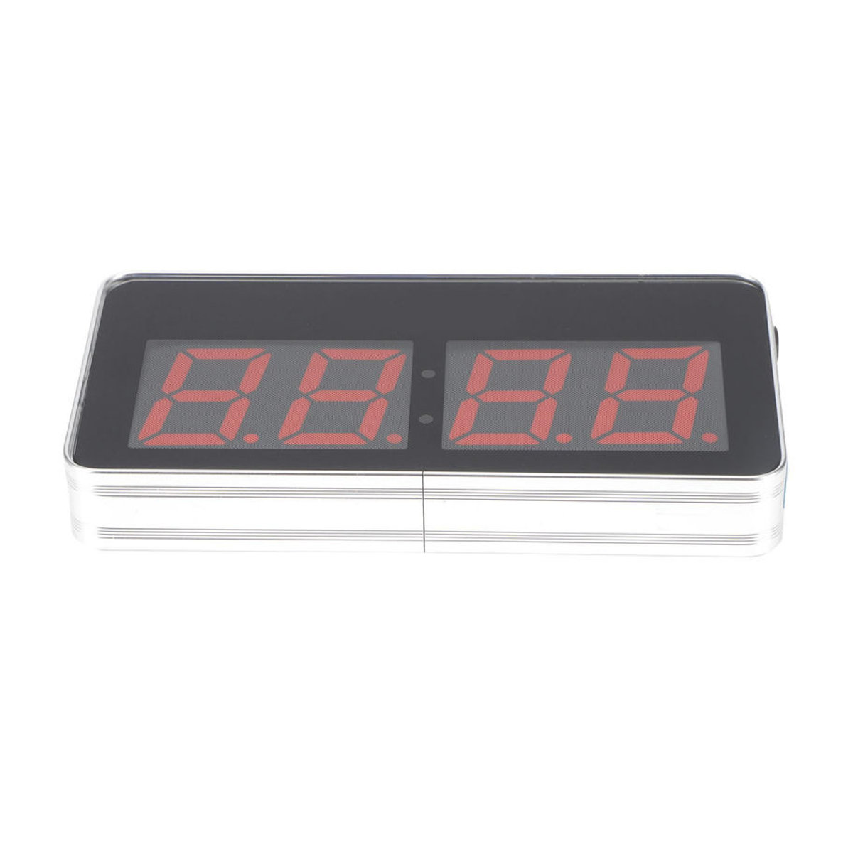 TOMTOP JMS Moderne Digitale LED Wanduhr mit Datumsanzeige in Schwarz und Rot aus Glas und Metall - Bild 8