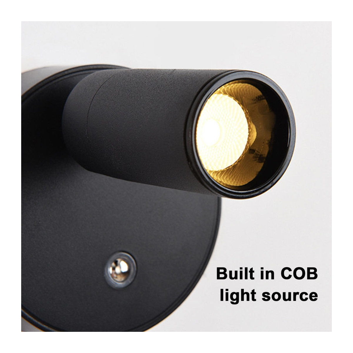 TOMTOP JMS Moderne Magnetische LED Wandleuchte mit Touch-Schalter und Dimmfunktion, Strahler für Schlafzimmer und Nachttisch, Schwarz/Weiß, Neutralweiß - Bild 2