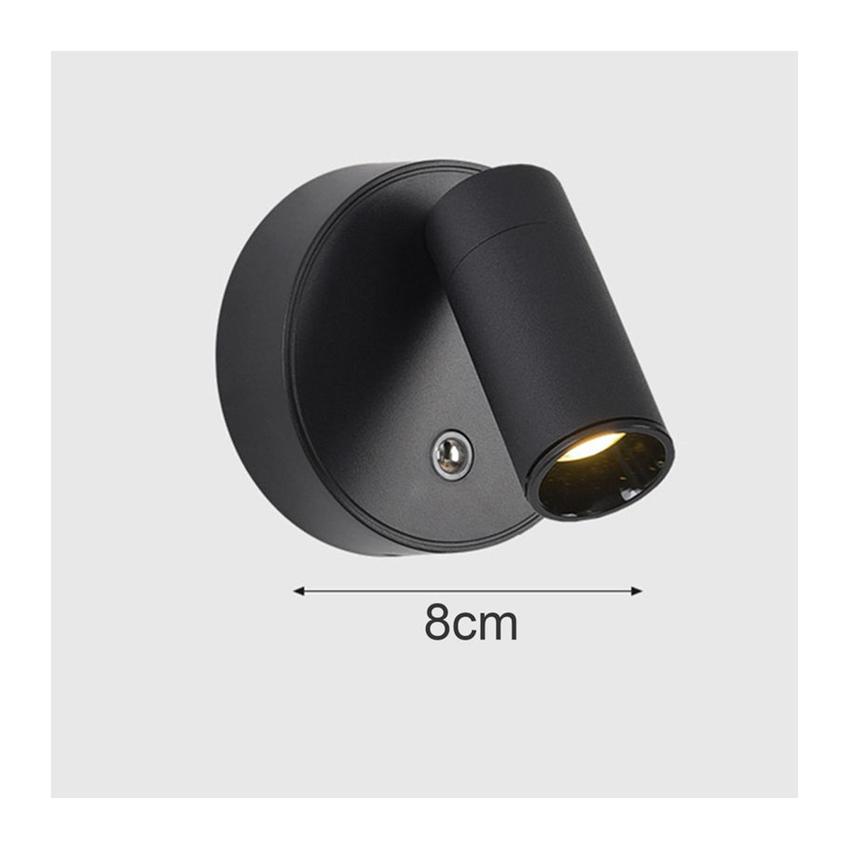 TOMTOP JMS Moderne Magnetische LED Wandleuchte mit Touch-Schalter und Dimmfunktion, Strahler für Schlafzimmer und Nachttisch, Schwarz/Weiß, Neutralweiß - Bild 3