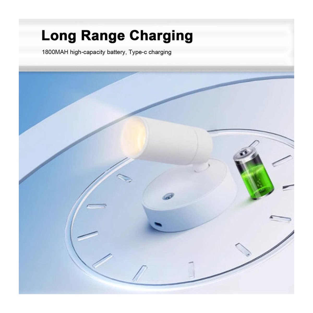 TOMTOP JMS Moderne Magnetische LED Wandleuchte mit Touch-Schalter und Dimmfunktion, Strahler für Schlafzimmer und Nachttisch, Schwarz/Weiß, Neutralweiß - Bild 5