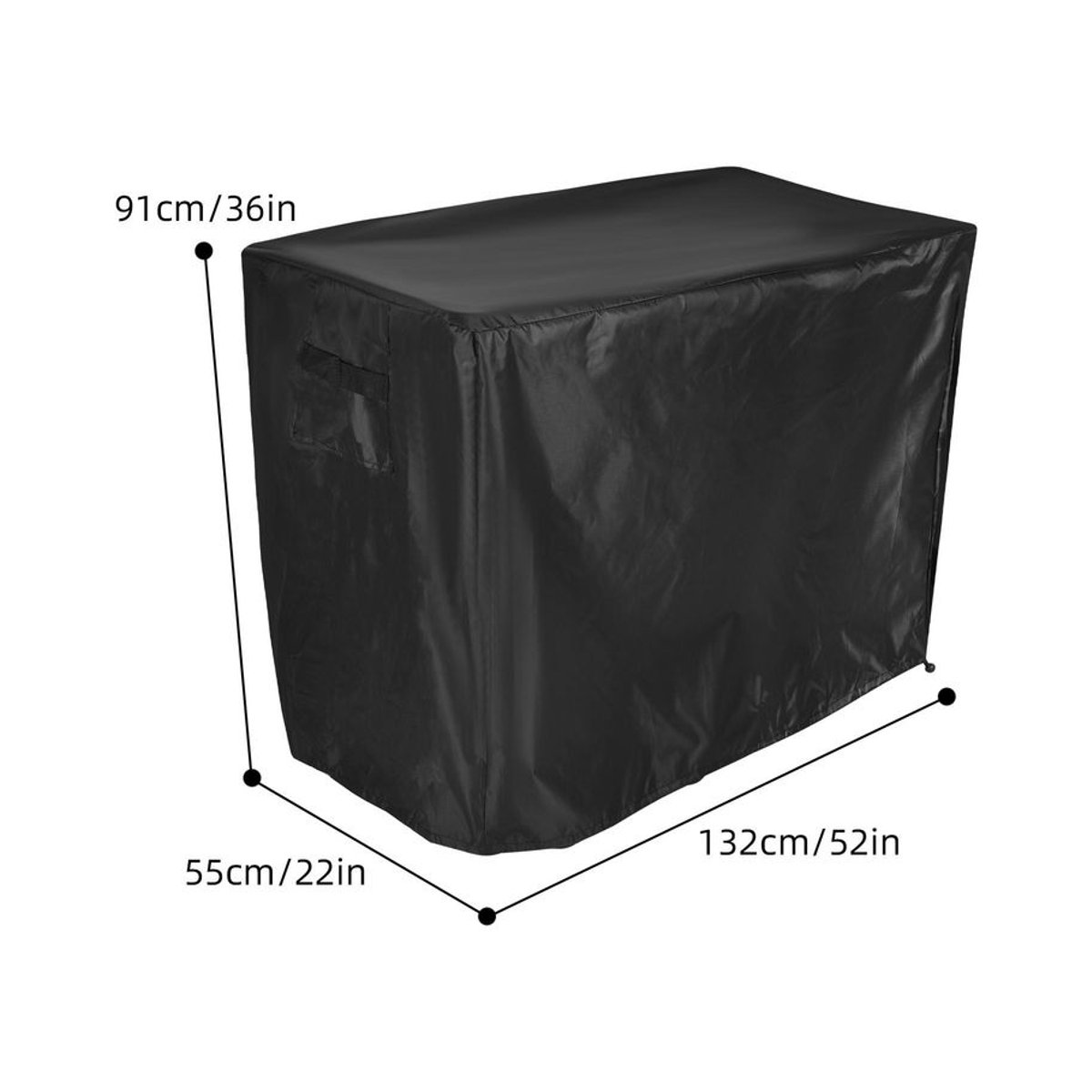 TOMTOP JMS Outdoor Vorbereitungstischabdeckung aus 420D Polyester, wasserdicht und belastbar, Schwarz, B: 101,6 cm, T: 61 cm, H: 81,3 cm - Bild 3