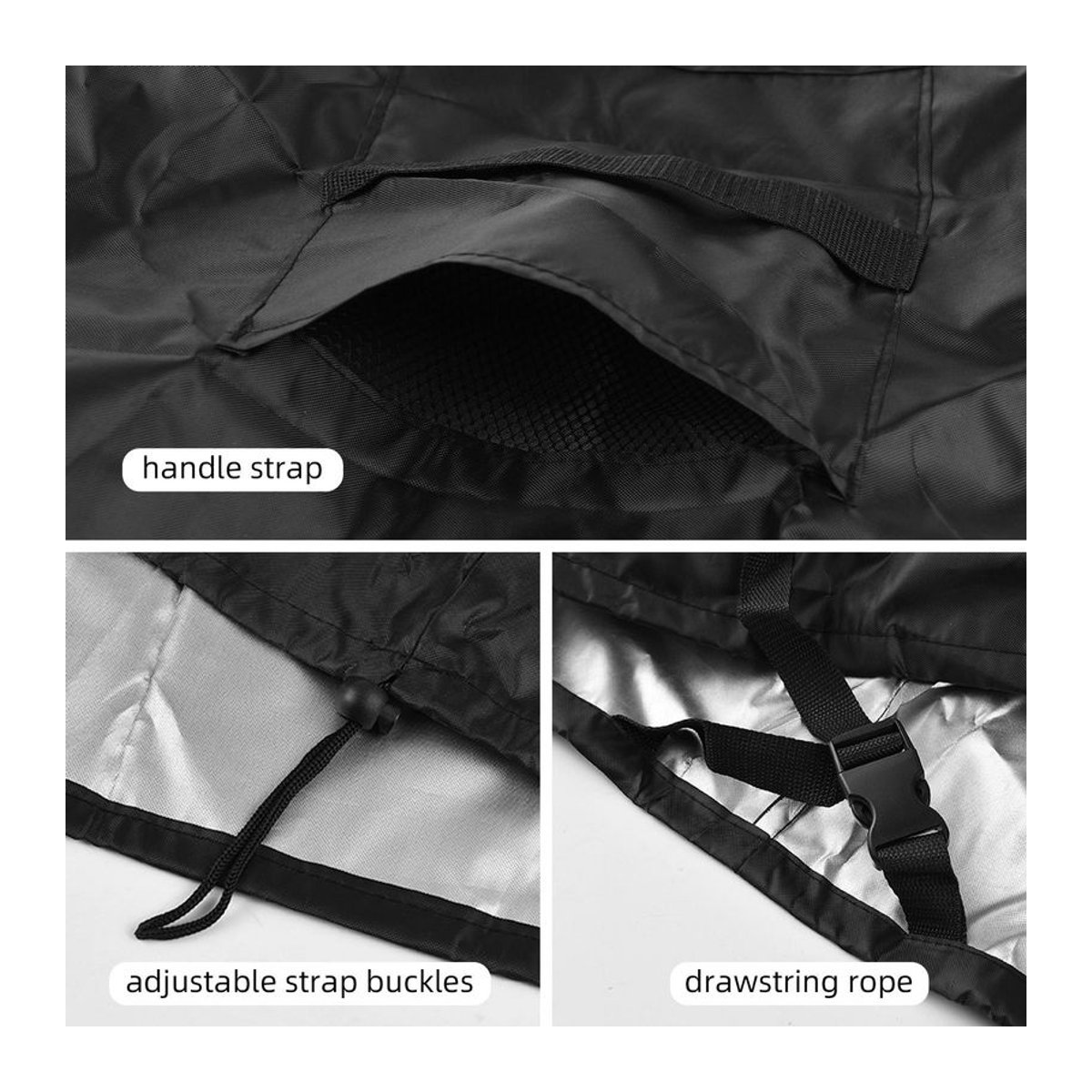 TOMTOP JMS Outdoor Vorbereitungstischabdeckung aus 420D Polyester, wasserdicht und belastbar, Schwarz, B: 101,6 cm, T: 61 cm, H: 81,3 cm - Bild 5