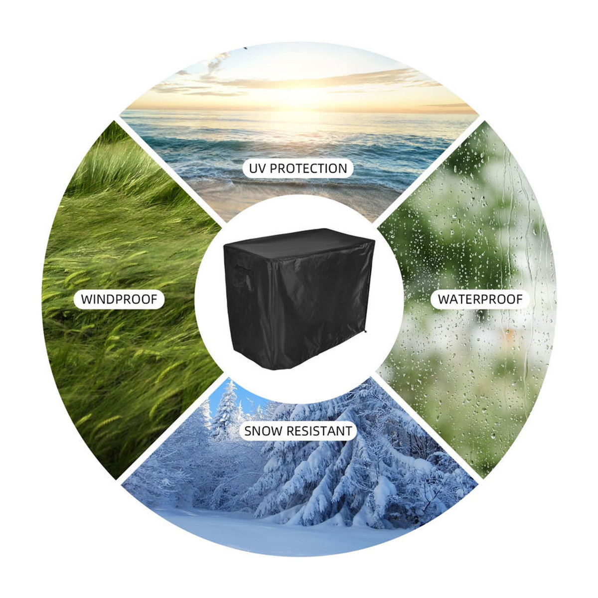 TOMTOP JMS Outdoor Vorbereitungstischabdeckung aus 420D Polyester, wasserdicht und belastbar, Schwarz, B: 101,6 cm, T: 61 cm, H: 81,3 cm - Bild 7