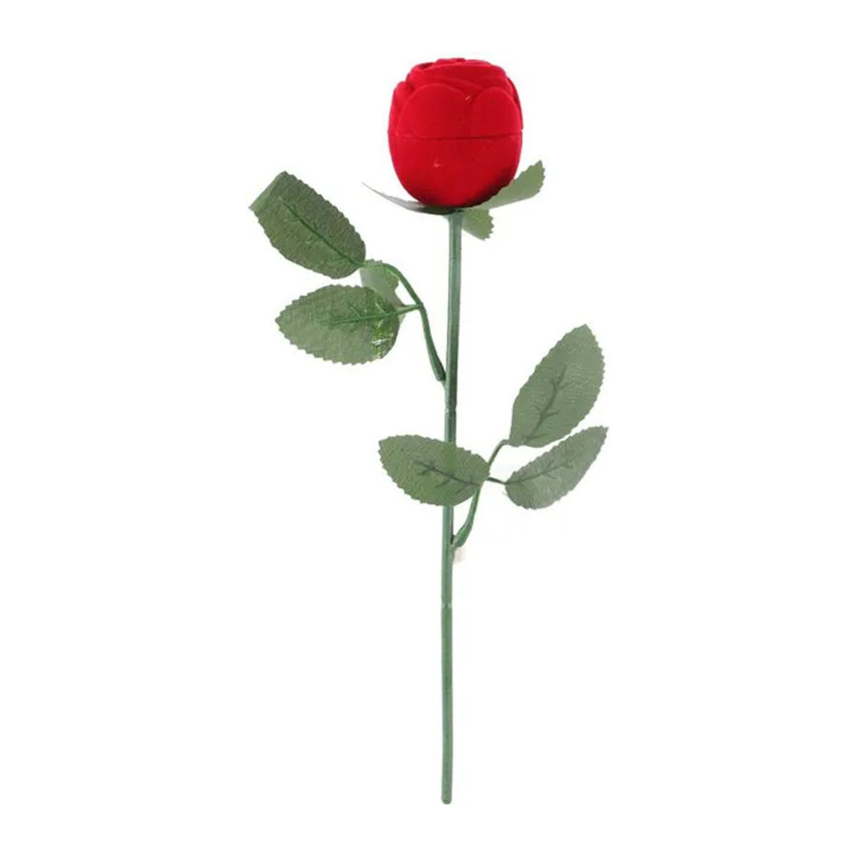 TOMTOP JMS Schmuckaufbewahrung in floraler Rosenblütenform für Ringe, Halsketten und Ohrringe, Rot - Bild 1