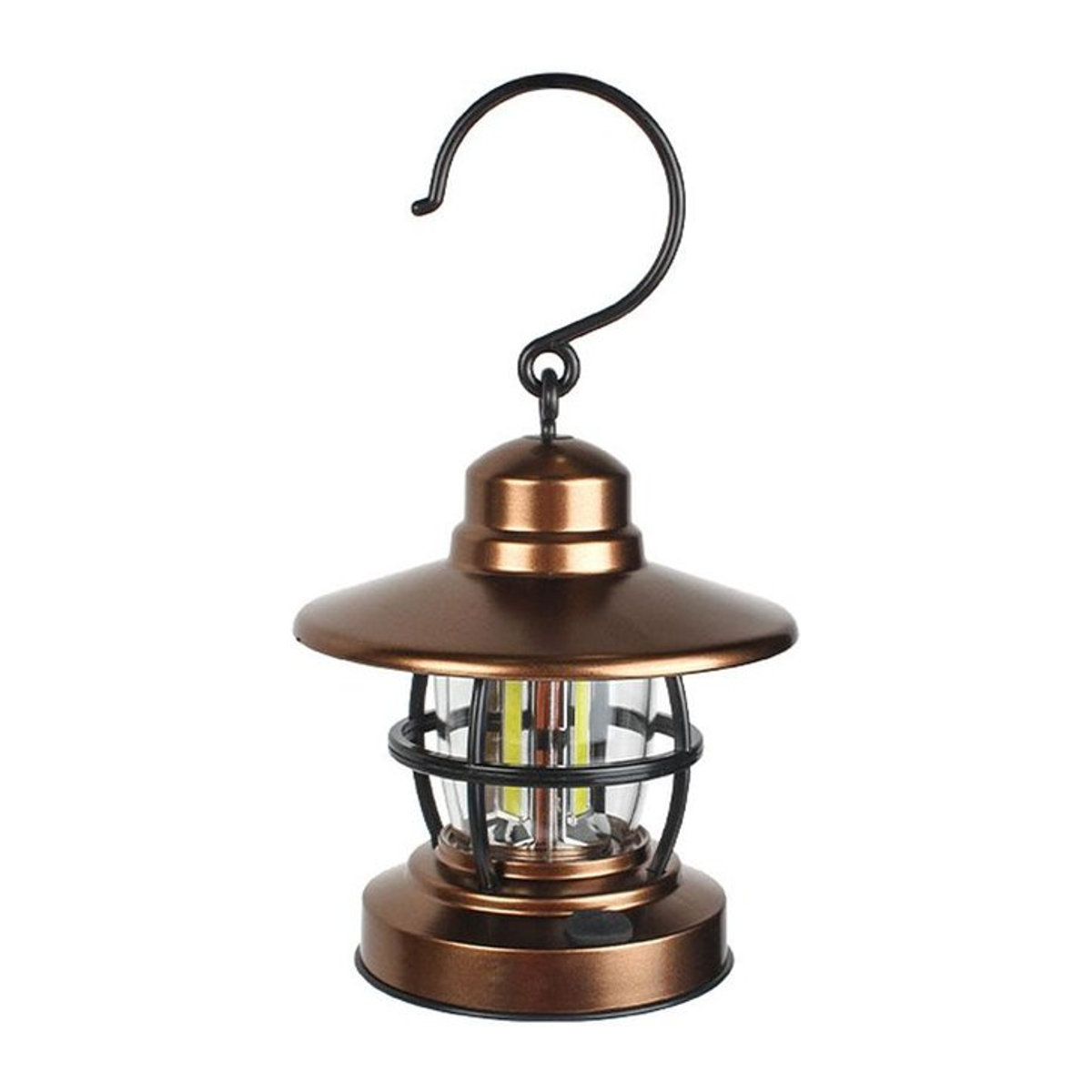 TOMTOP JMS Vintage LED Camping Laterne Wasserdicht in Braun für Outdoor und Zelt - Bild 1