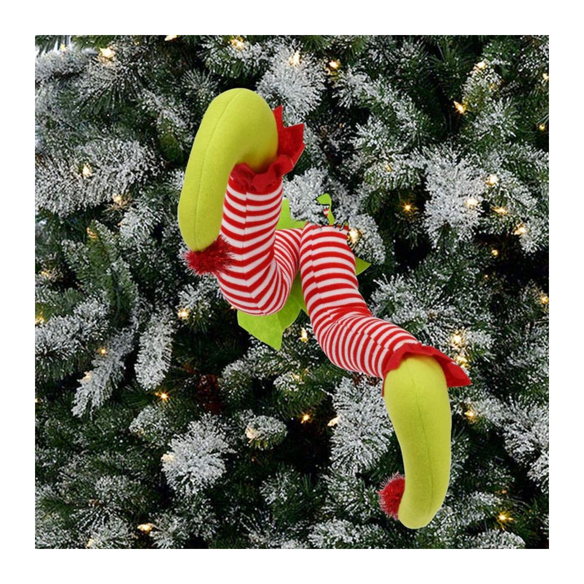 TOMTOP JMS Weihnachtself als hängende Weihnachtsdekoration aus Textil, mehrfarbig - Bild 3