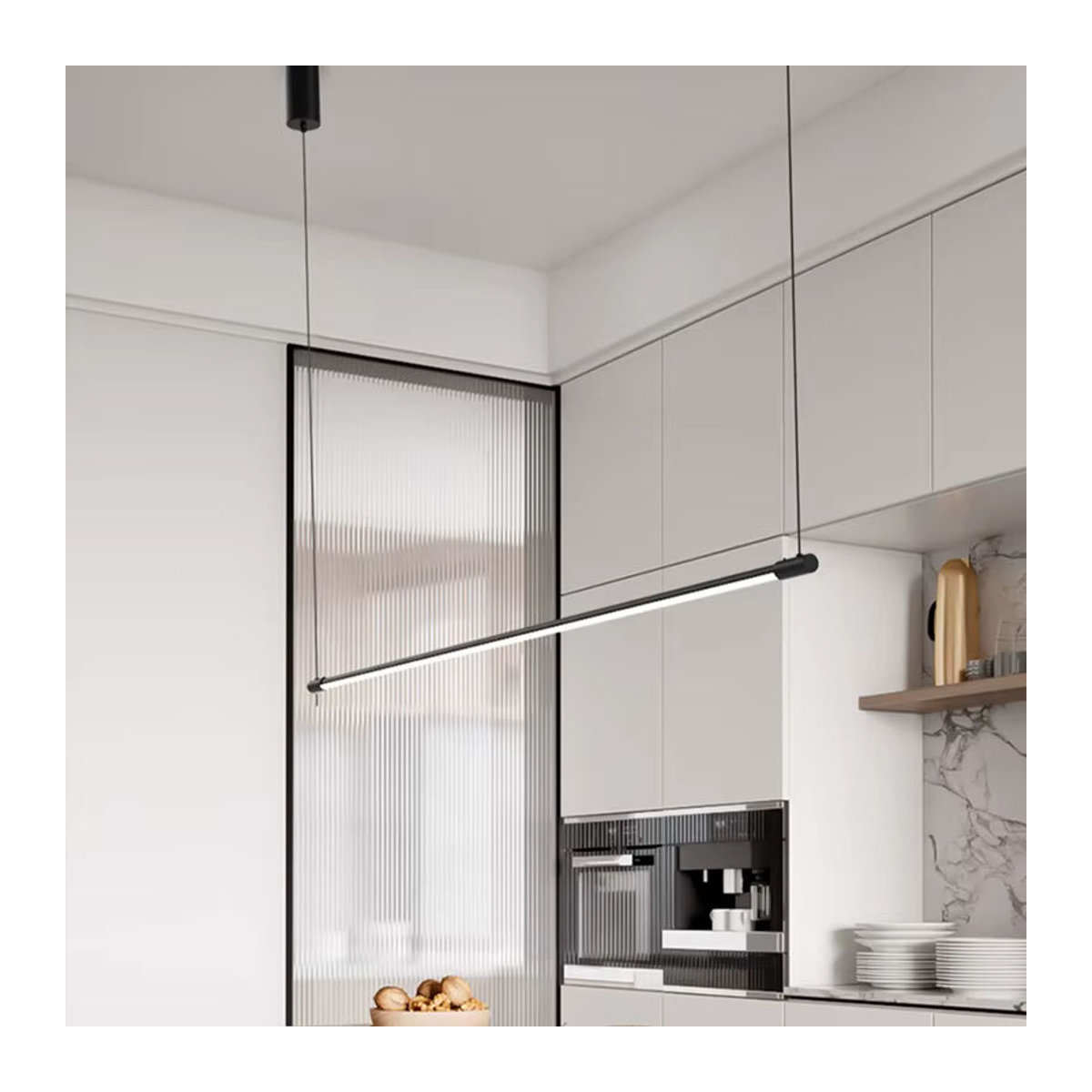 TONDI LED Kronleuchter im skandinavischen Design Schwarz - Bild 1