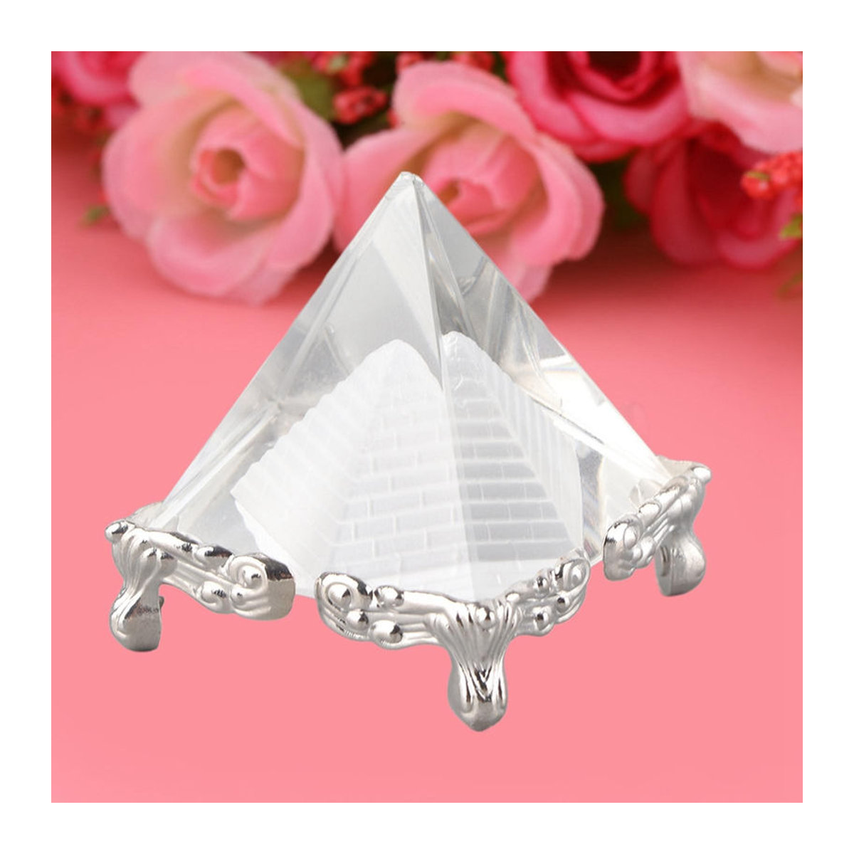 Tooarts Kristall-Pyramide aus Quarzstein in transparent für deine Wohndekoration - Bild 2