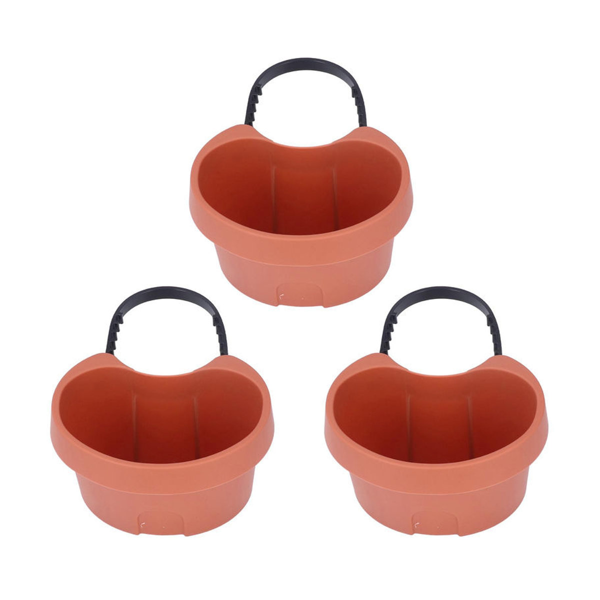 Tooarts Pflanztopf aus Kunststoff mit verstellbarem Gurt und Drainageleitung in Orange - Bild 3