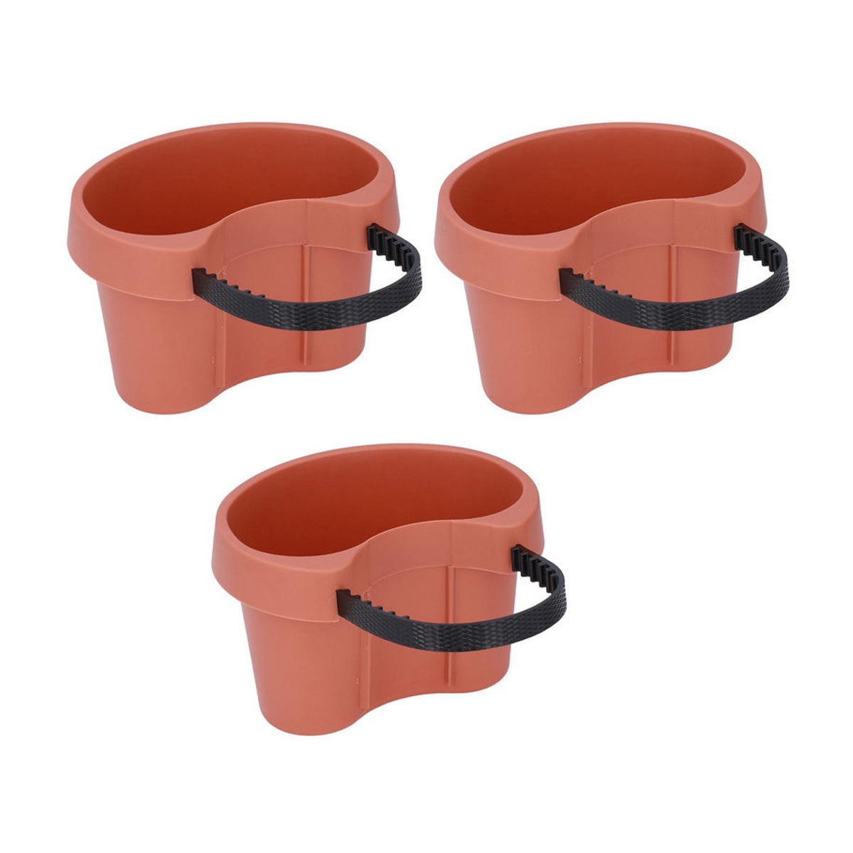 Tooarts Pflanztopf aus Kunststoff mit verstellbarem Gurt und Drainageleitung in Orange - Bild 4